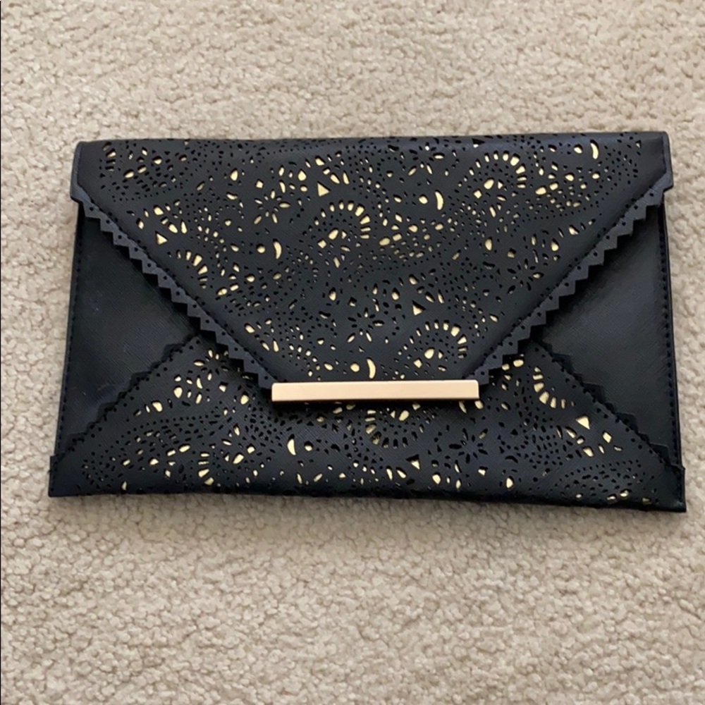 Black and gold clutch